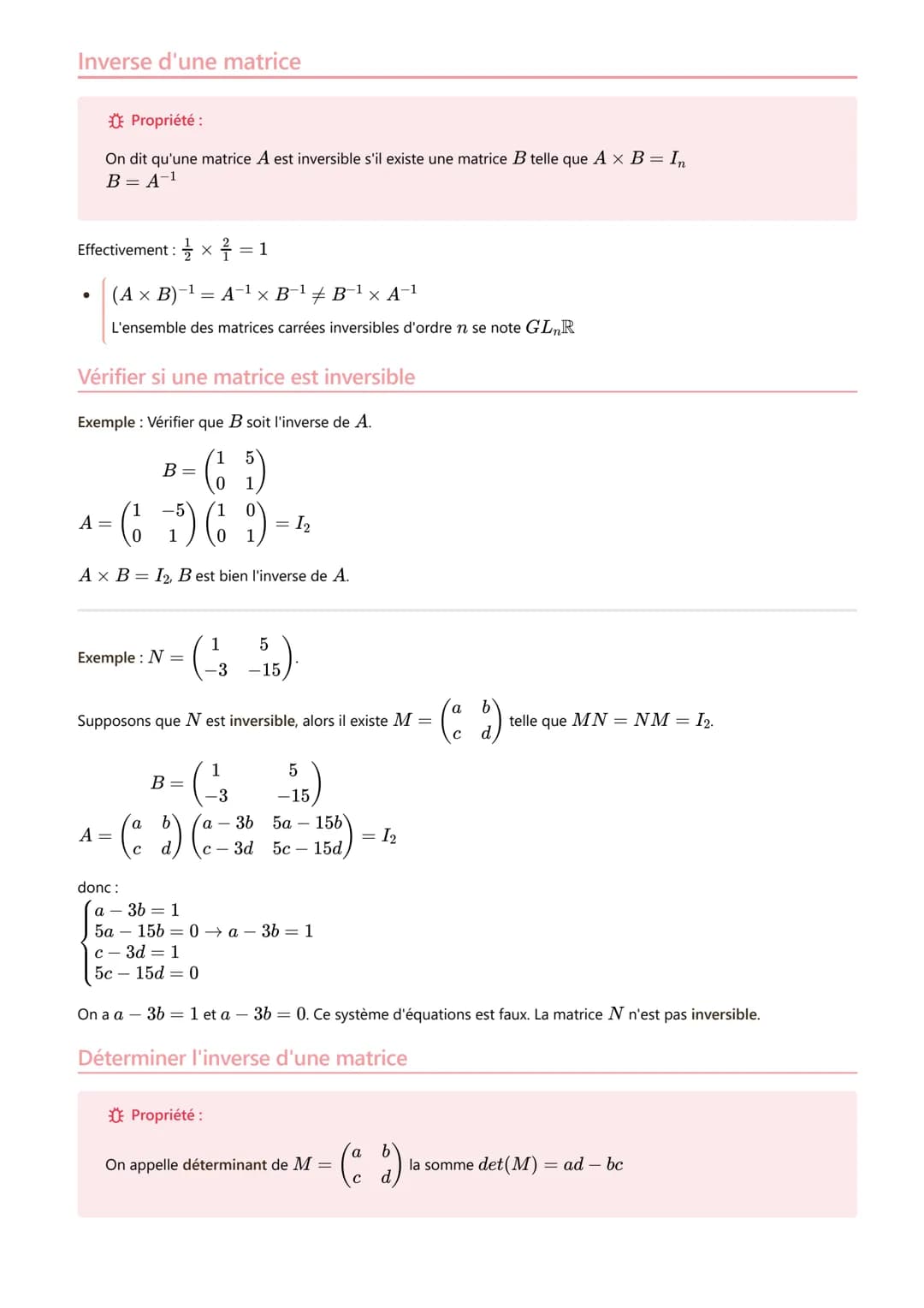 Matrices graphes partie 1
#mathématiques
Rappel L'addition
commutative B+ A = A + B
associative A+ (B+C) = (A + B) + C
A x B= 0 ne signifie 