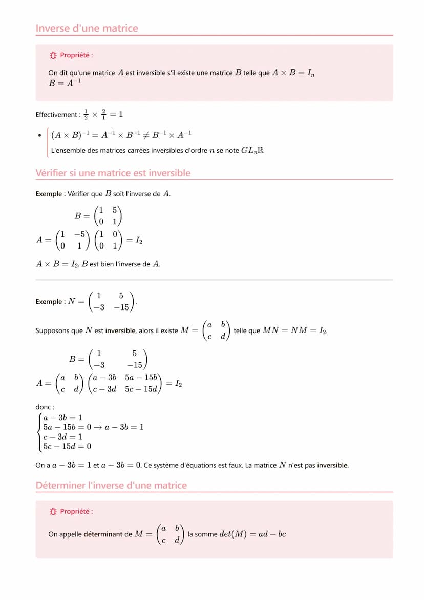 Matrices graphes partie 1
#mathématiques
Rappel L'addition
commutative B+ A = A + B
associative A+ (B+C) = (A + B) + C
A x B= 0 ne signifie 