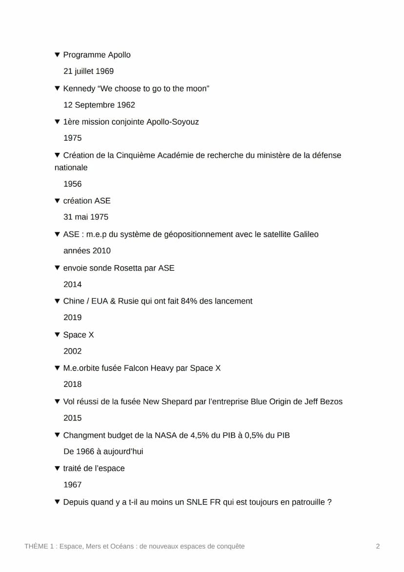 THÈME 1: Espace, Mers et
Océans : de nouveaux espaces
de conquête
AXE 1:
▾ Nucléaire EUA
Juillet 1945
▼ Nucléaire URSS
Août 1949
▼ R-7 Semio