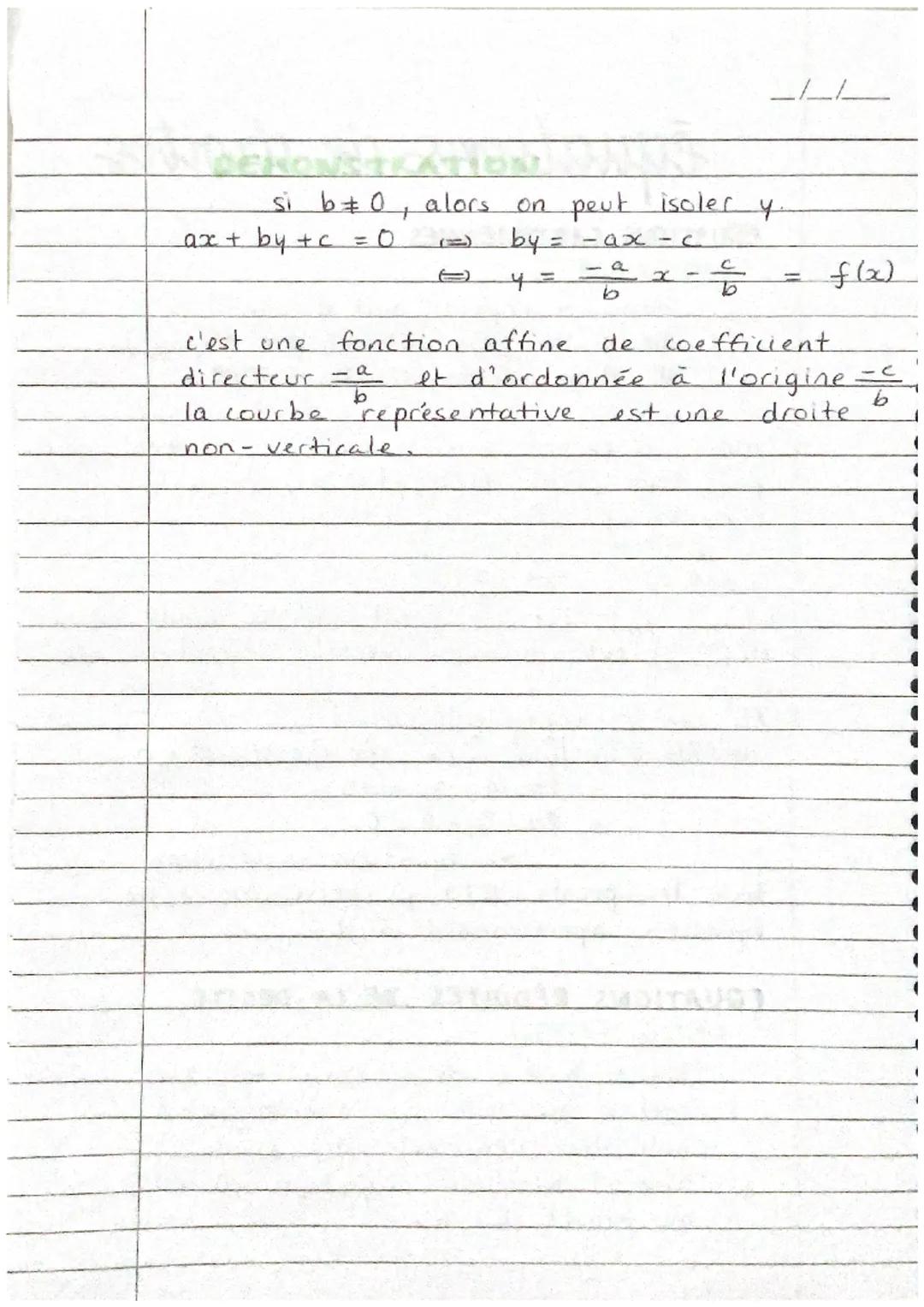 # équations de droites

EQUATIONS CARTÉSIENNES

dans un repère, soit d une
droite du plan passant par $A(x_A;y_A)$
et d' un vecteur directeu