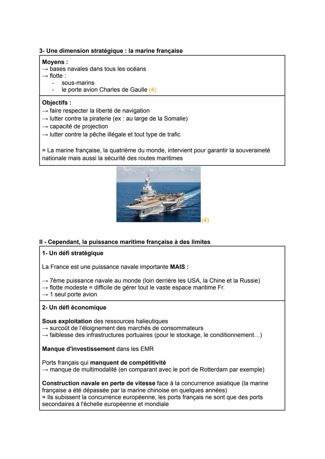 THÈME 1: MERS ET OCÉANS AU COEUR DE LA MONDIALISATION
CHAPITRE 2 : La France, une puissance maritime?
Introduction :
La France, du fait de s