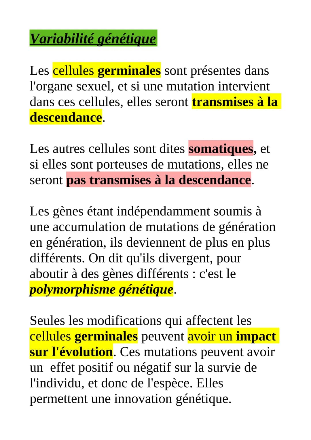 
<h2 id="typesdemutations">Types de mutations</h2>
<p>Les mutations se produisent le plus souvent lors de la réplication, appelées mutations