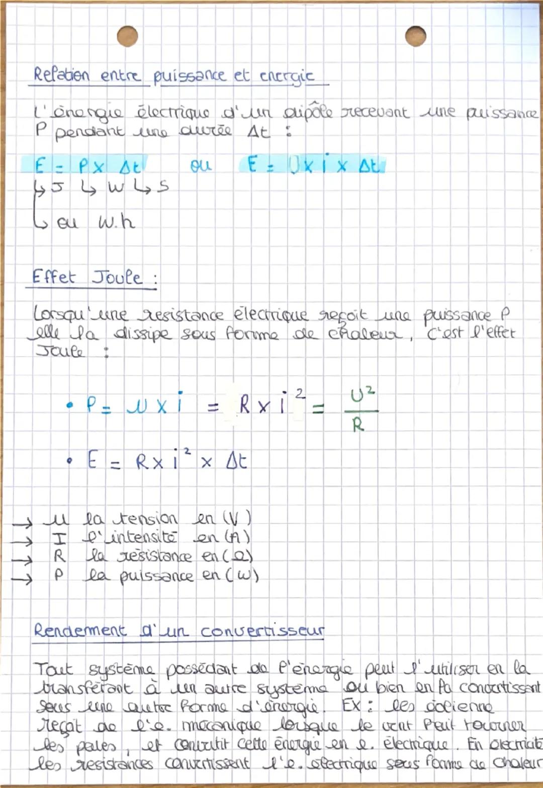 # ETUDES

# ENERGETIQUES

# EN ELECTRICITE

intensite d'un
courant electrique

i
ampère (A): amperemètre
de branche en serie

tension electr