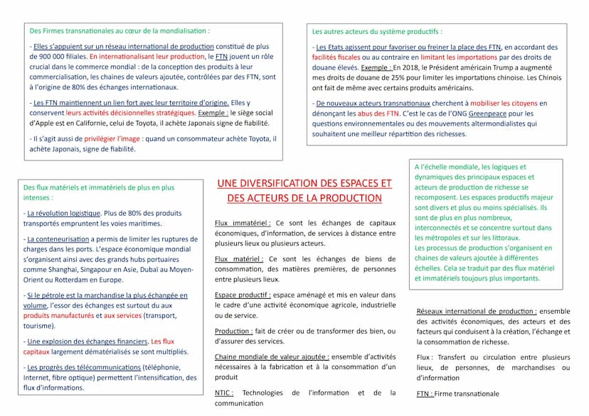 Vers de nouvelles logiques de
localisation :
- La Révolution industrielle est née en
Europe et s'est progressivement étendue
à l'ensemble de