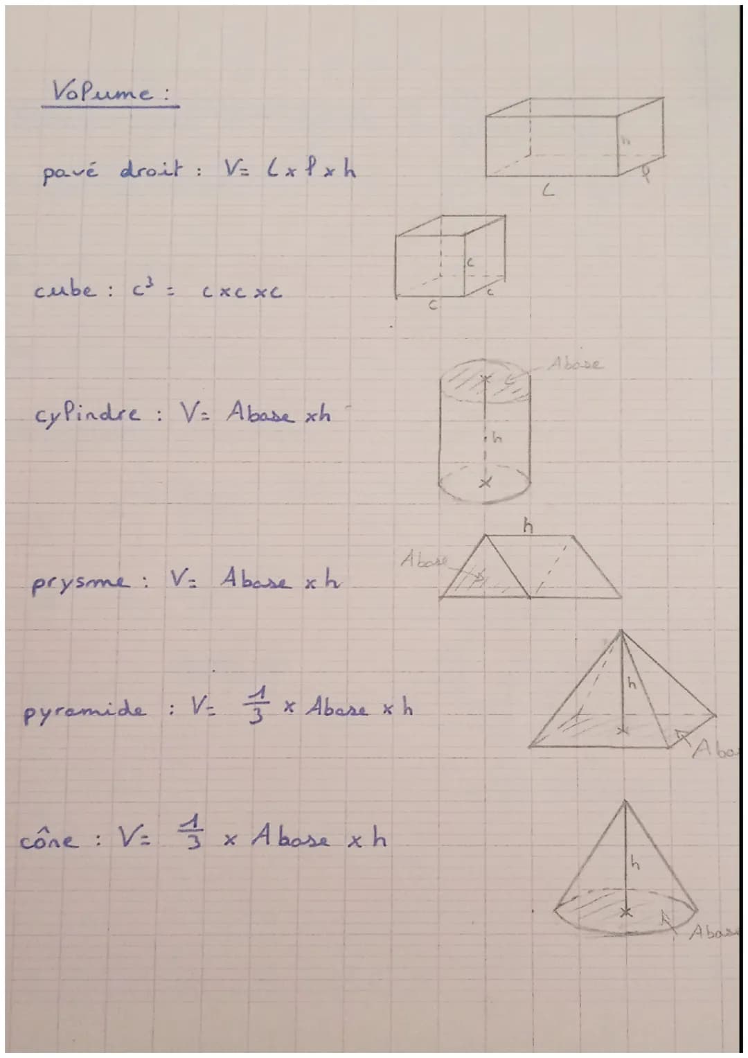 Les formules
Périmètre :
rectangle:
carré
:
cercle :
:
P=
P= 4xc
parallelograme
:
P= 2 x (P + C)
périmètres,
P=
2 x R x r
P= 2 x (b+al
Pasan