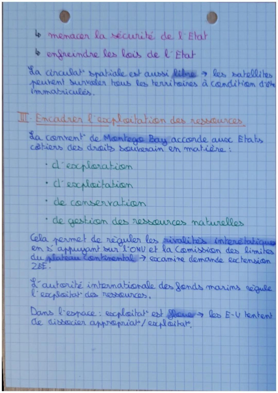 I
Créer de nouvelles règles pr
de nouveaux territoires

I. Organiser la souveraineté des Etats

enjeu diplo.

Dès le XIXème: les Etats veule