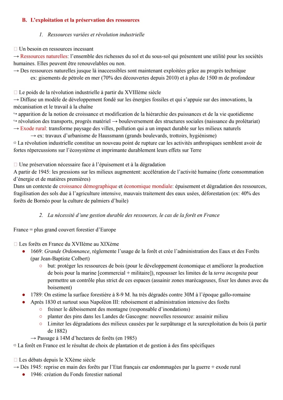 Theme 5: Lenvironnement entre exploitation et protection: un enjeu planétaire
I. Qu'est ce que l'environnement?
A. Un regard sur l'histoire 