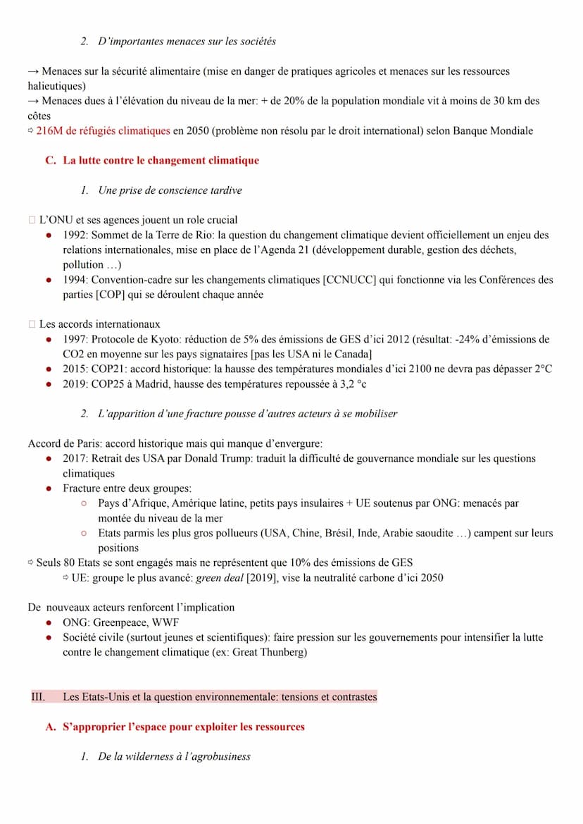 Theme 5: Lenvironnement entre exploitation et protection: un enjeu planétaire
I. Qu'est ce que l'environnement?
A. Un regard sur l'histoire 