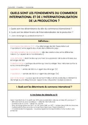 Know Quels sont les fondements du commerce international et de l’internationalisation de la production ? thumbnail