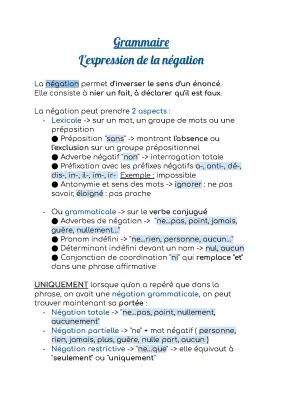 Know Grammaire : L'expression de la négation  thumbnail