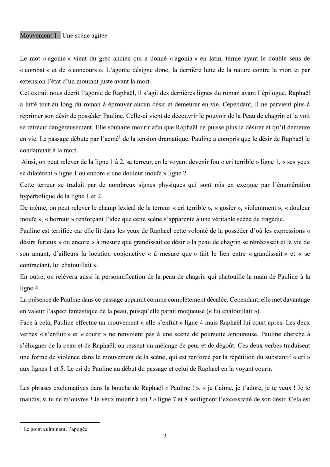 Objet d'étude ¾ : Le Roman et le récit du Moyen Âge au XXIe siècle
Honoré de Balzac, La Peau de chagrin / parcours : Les romans de l'énergie