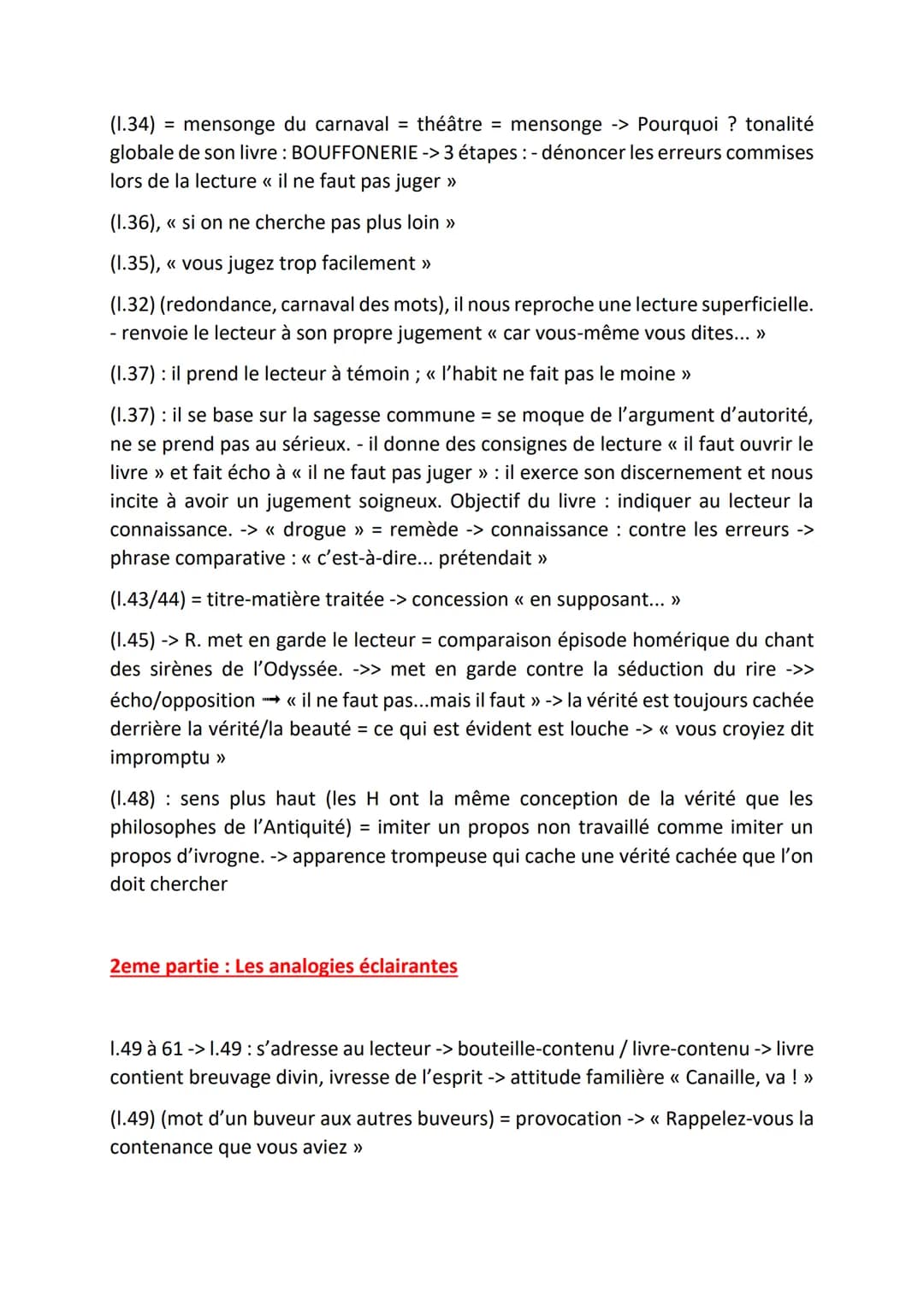 Gargantua
Prologue
→Pour l'édition Belin Gallimard, collection classico lycée: p. 20-22
➜ Il n'est pas nécessaire d'avoir cette édition pour