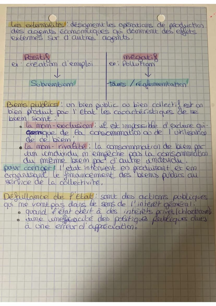 économie
Theme 6: comment p'etat
dams Pecomomie
terminale
Pintervenir
Chapitre 2: défaillances de marché et
défaillances de P'Etat.
Types de