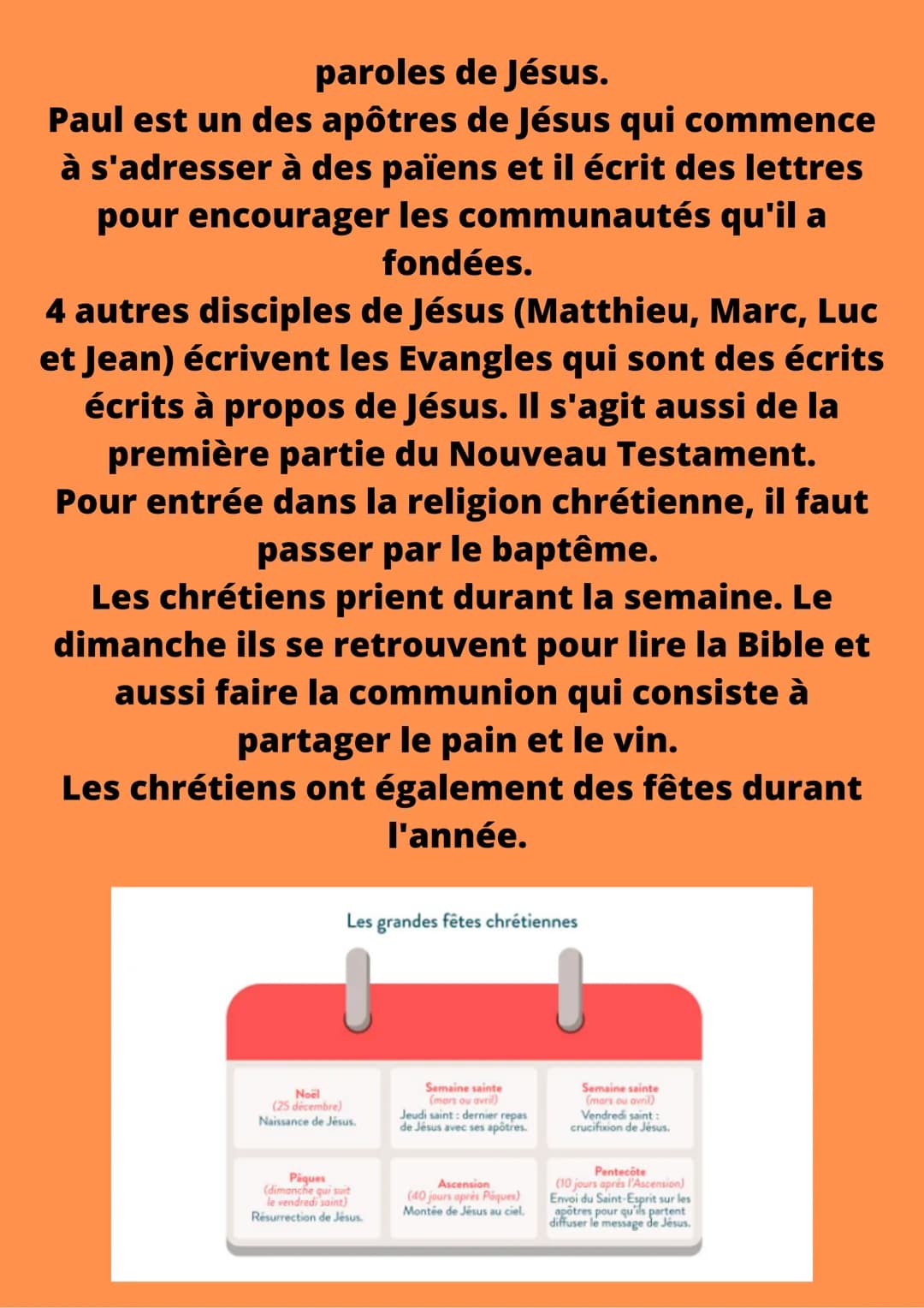 Le début du Christianisme
Le Christianisme naît au ler siècle en Palestine.
Les historiens sevent juste que Jésus a vécu au
ler siècle en Pa