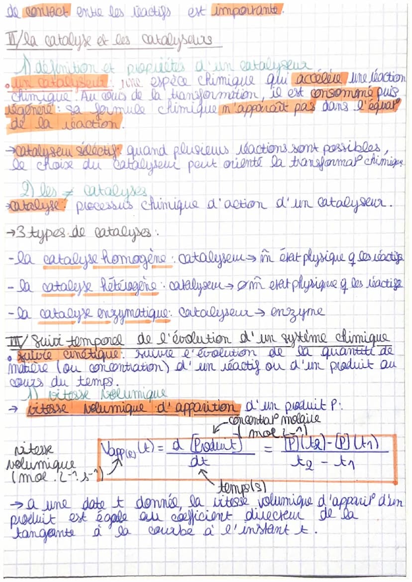 chap. 11)
Cinétique chimique.
is cinétique chimique étudier l'évolution des systèmes chimiques
dans le temps. Ces études sont cruciales, par
