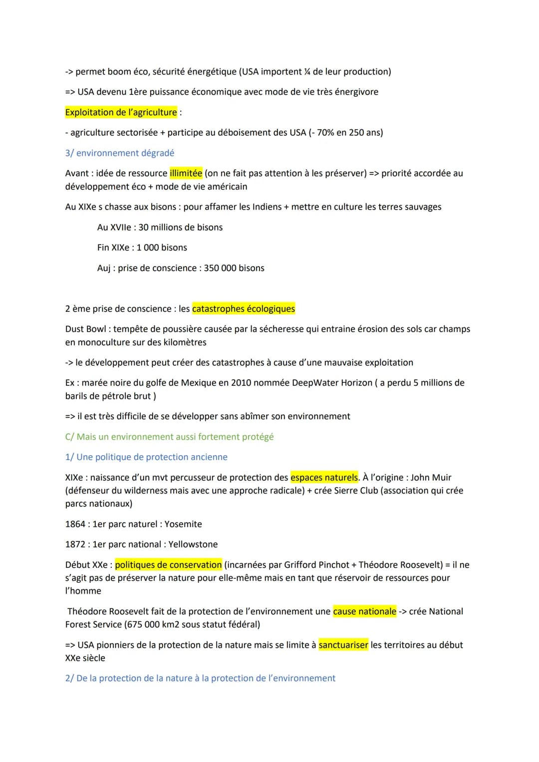 Thème 5: Chapitre conclusif : Les Etats-Unis et la question environnementale :
tensions et contrastes
Introduction
Exemple d'ambivalence des