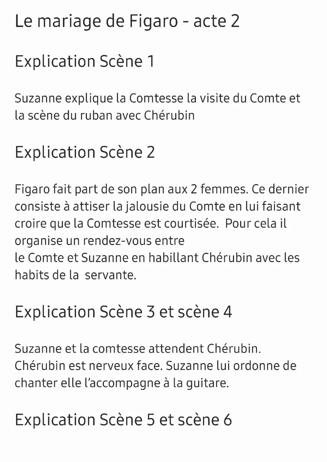 Le mariage de Figaro acte 2