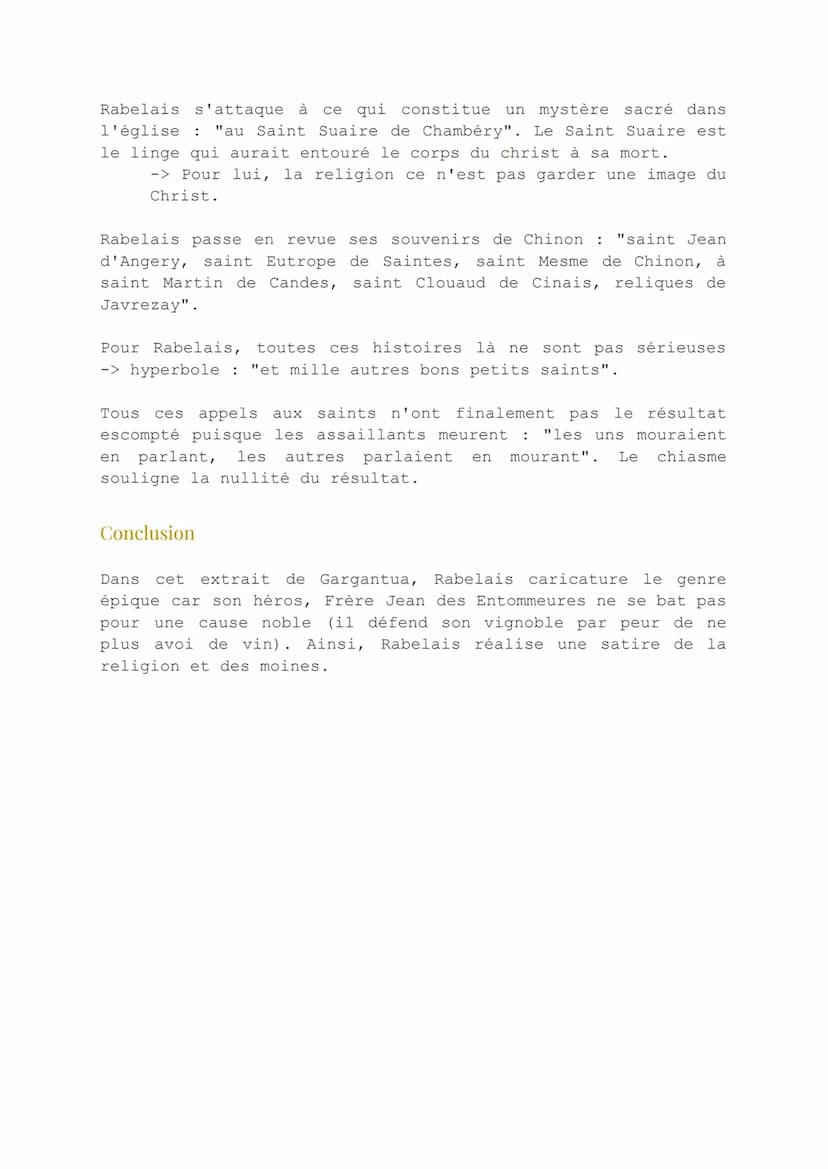 
<h2 id="introduction">Introduction</h2>
<p>Cet extrait du chapitre 27 de Gargantua de Rabelais illustre la guerre Picrocholine. Cette guerr