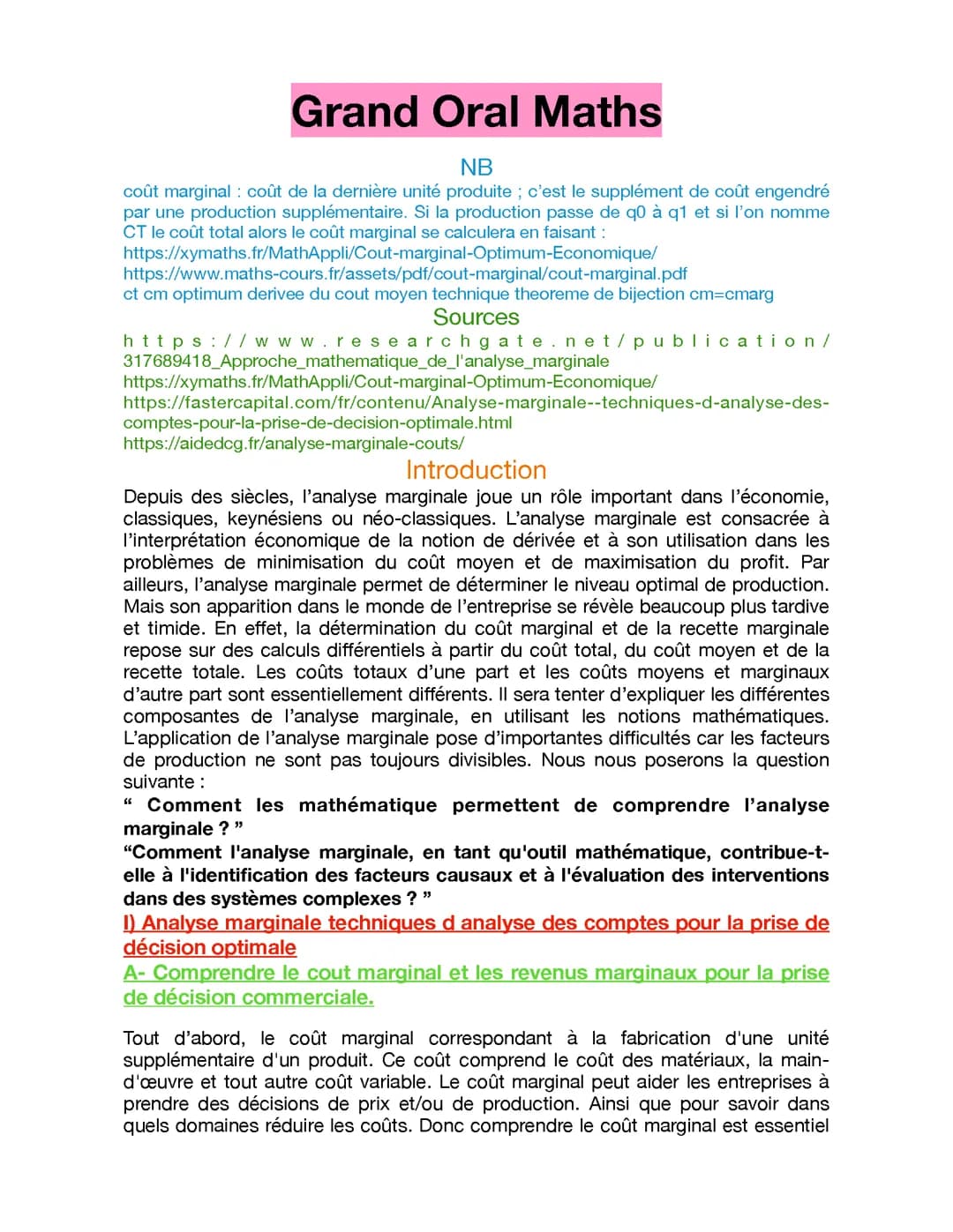 Grand oral MATHS-SES