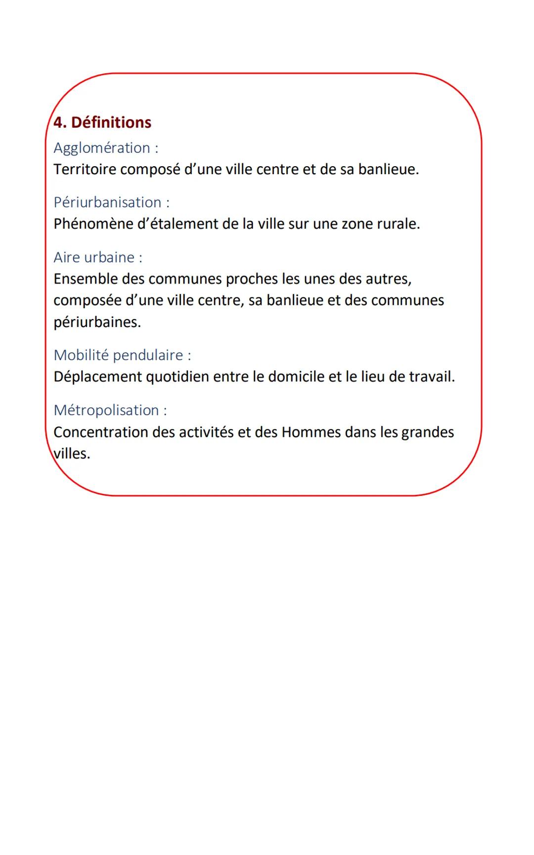 Les aires urbaines, une nouvelle
géographie d'une France mondialisée
En quoi l'aménagement du réseau de transport à
Lyon permet-il de répond