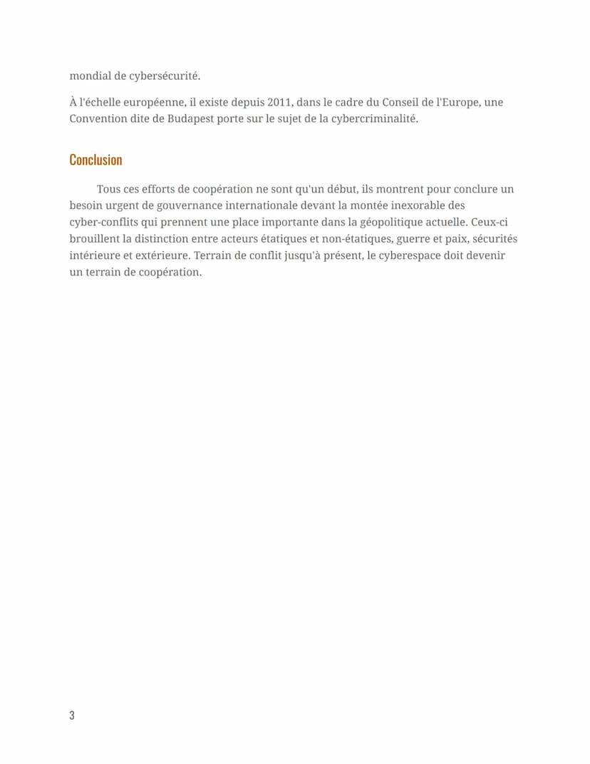 GRAND ORAL : HGGSP
Sujet : le cyberespace, terrain de conflits ou de coopération ?
Introduction
Les attaques cybernétiques font désormais pa