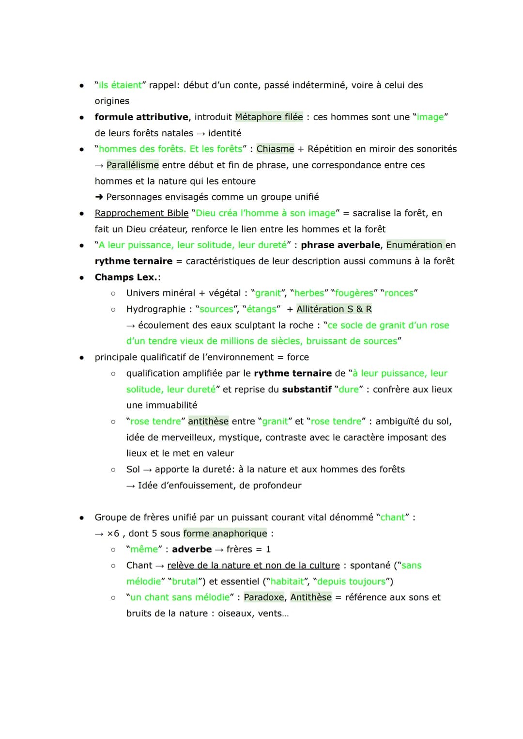 "ils étaient" rappel: début d'un conte, passé indéterminé, voire à celui des
origines
● formule attributive, introduit Métaphore filée : ces