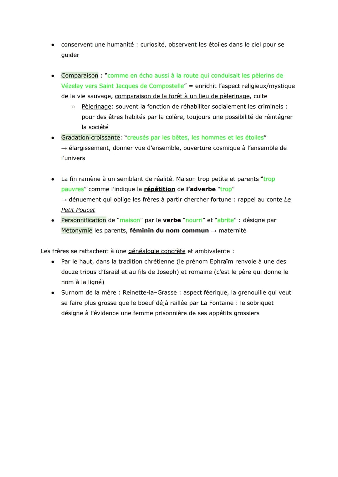 "ils étaient" rappel: début d'un conte, passé indéterminé, voire à celui des
origines
● formule attributive, introduit Métaphore filée : ces