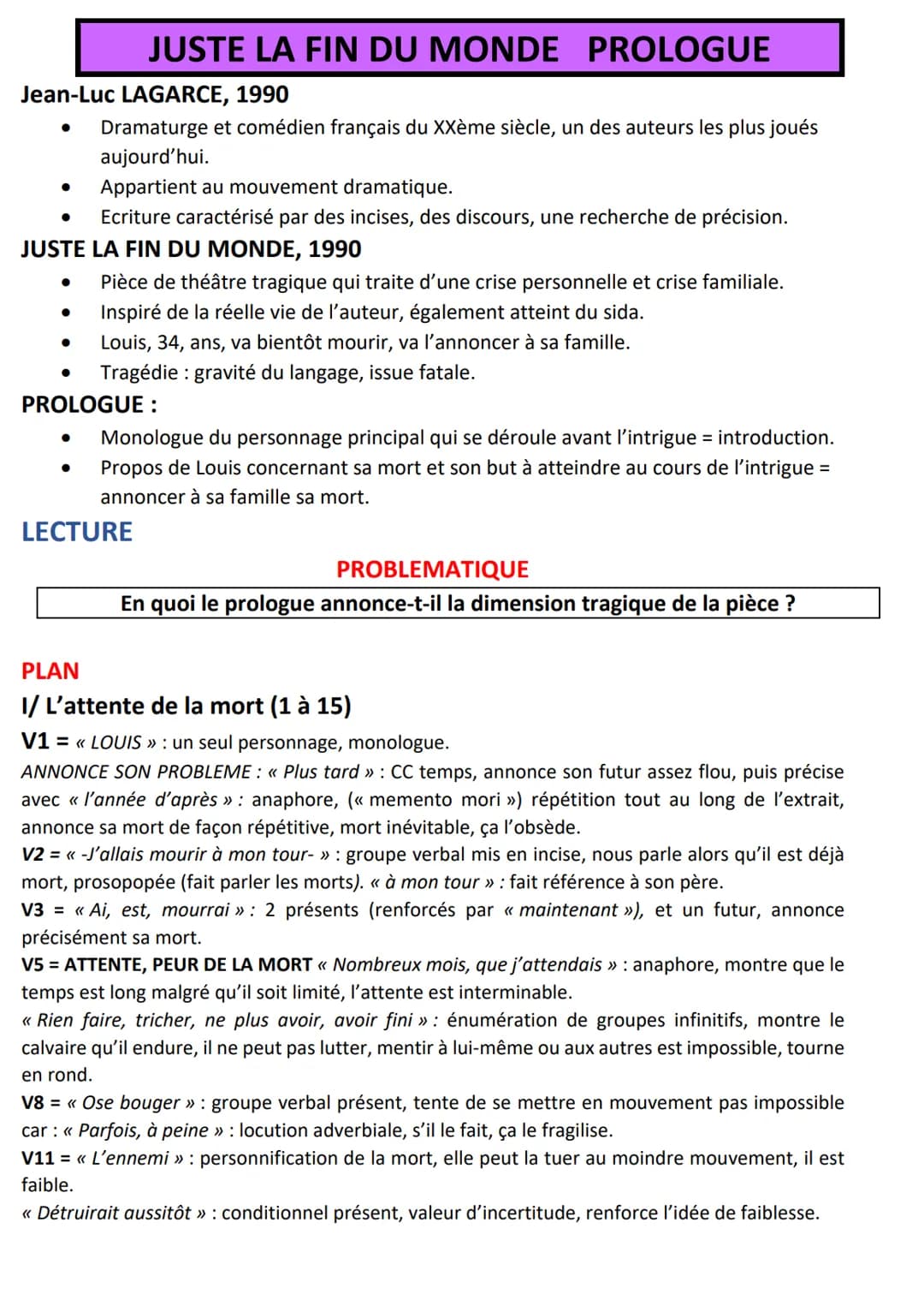 Jean-Luc LAGARCE, 1990
●
Dramaturge et comédien français du XXème siècle, un des auteurs les plus joués
aujourd'hui.
Appartient au mouvement