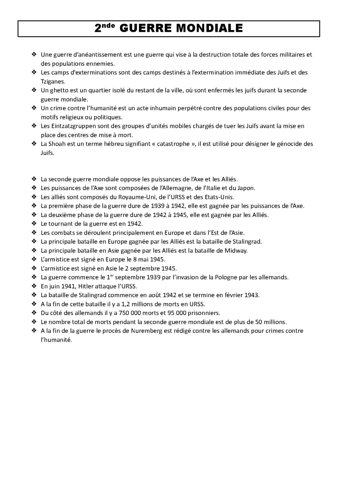 2nde guerre mondiale