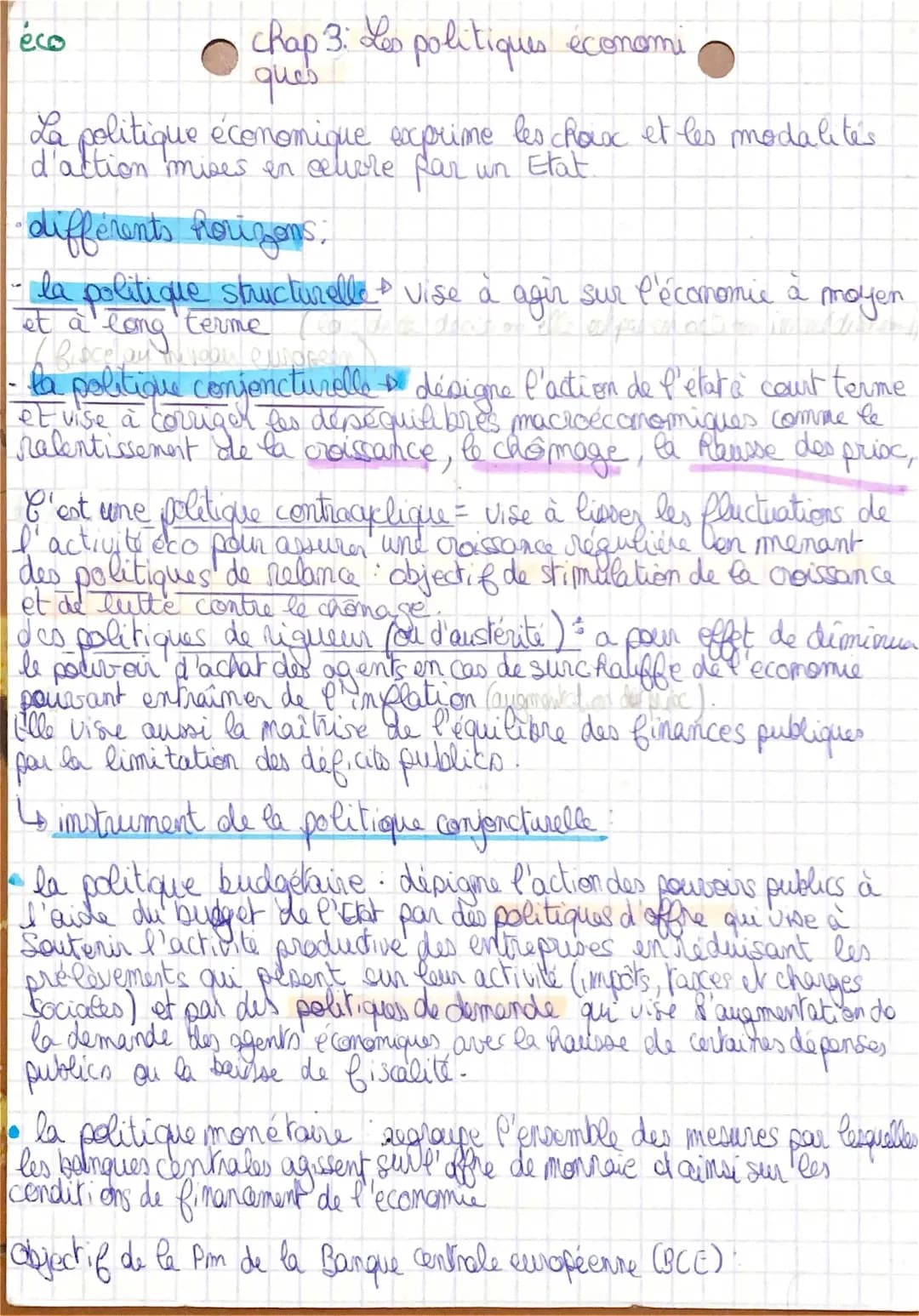 Introduction aux politiques économiques: Cours et définitions