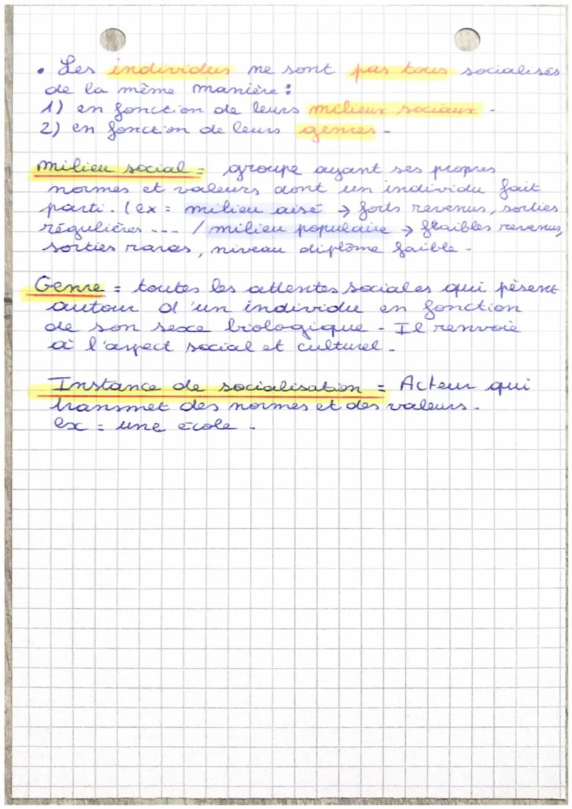 SES
socialisation = interiorisation de valeurs
et de normes dans le but de s'integrer
à la société
Normes =
règles
à suivres
7
si elles sont