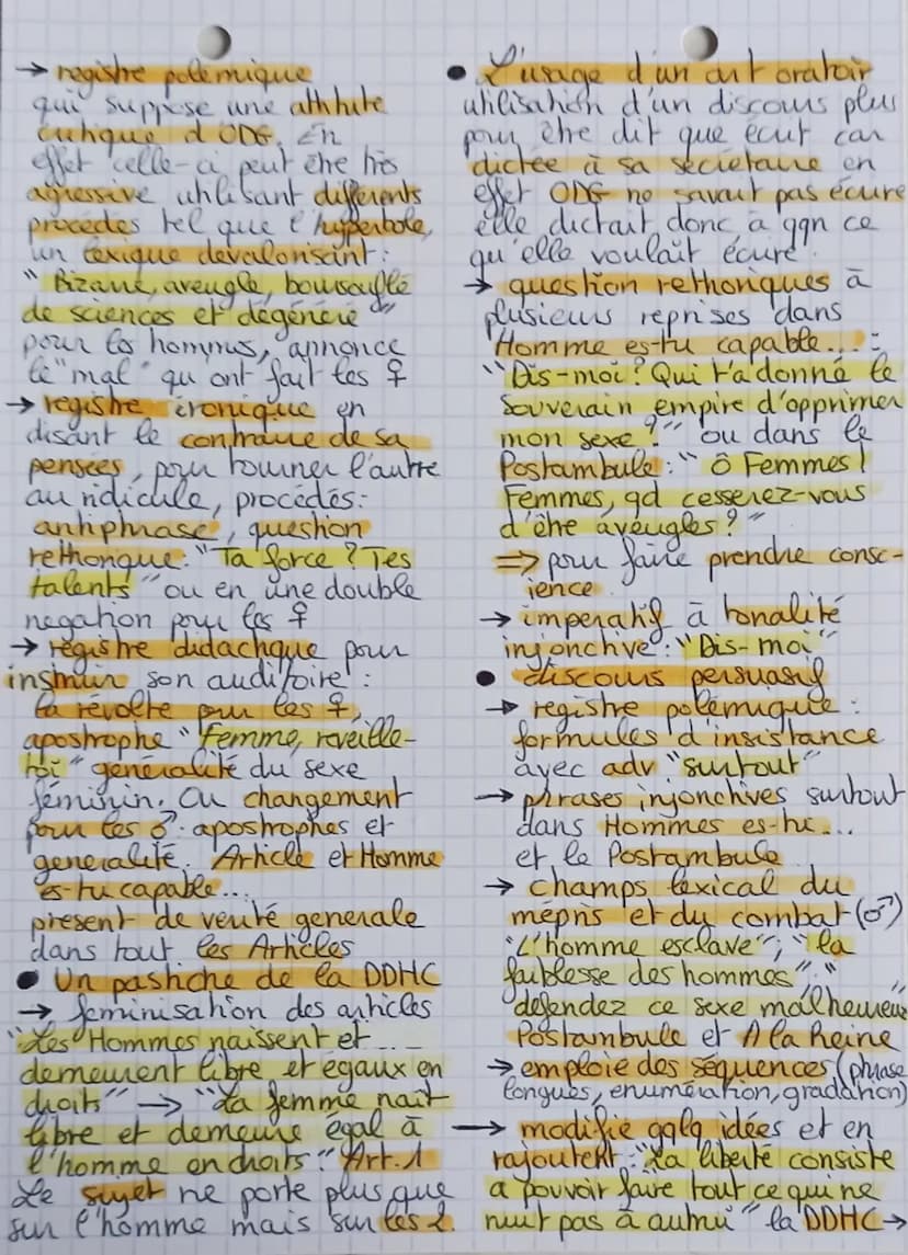 La littérature d'idées)
La déclaration des droits de la femme et de la citoyenne
Olympe de Gouges.
Presentation de l'auteur:
Marie Gouze (17