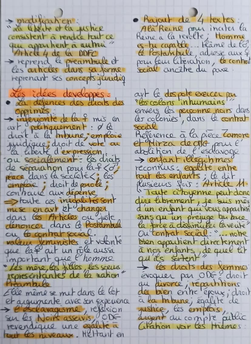 La littérature d'idées)
La déclaration des droits de la femme et de la citoyenne
Olympe de Gouges.
Presentation de l'auteur:
Marie Gouze (17