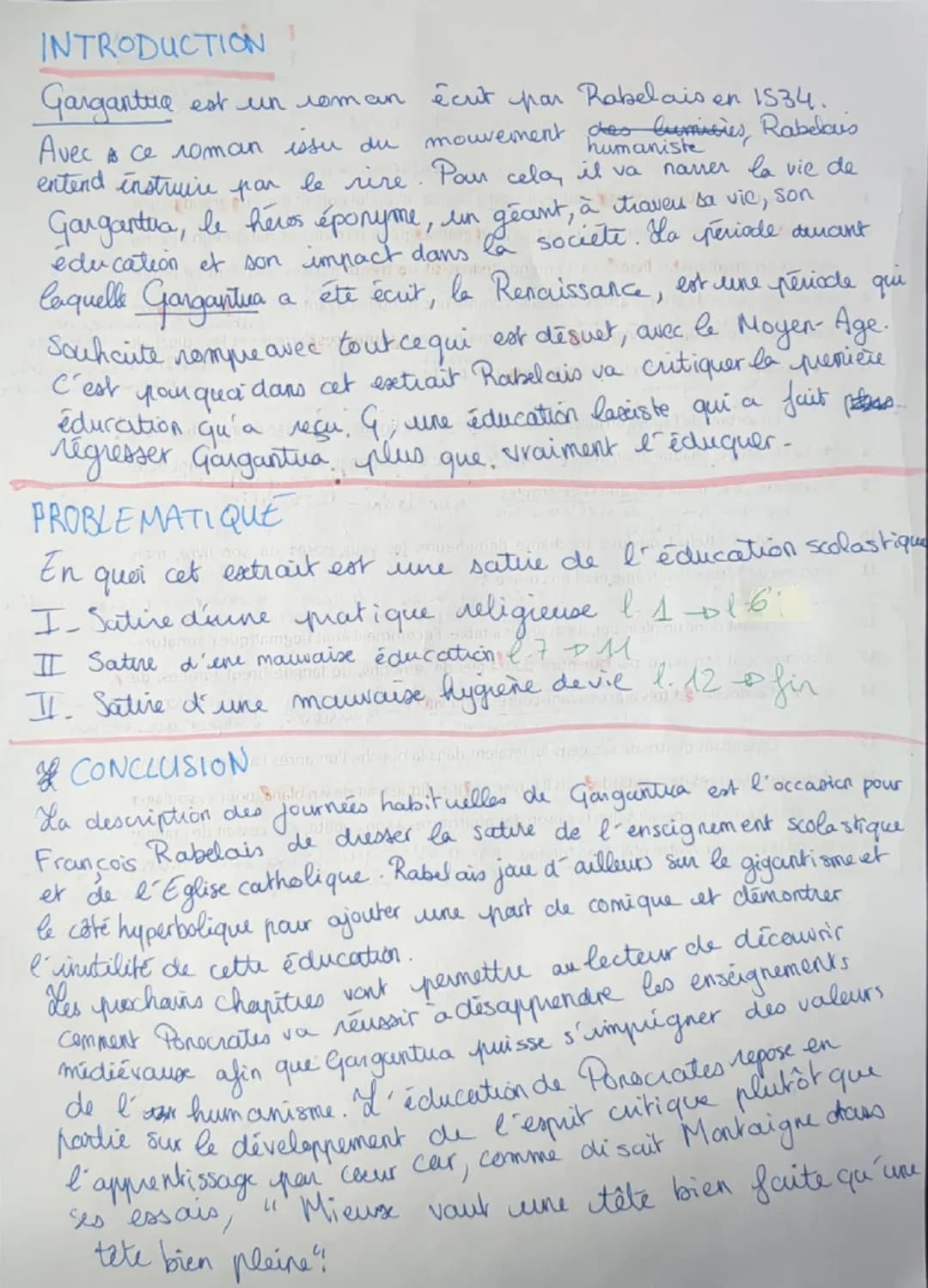 1
2
3
4
5
6
Analyse linéaire n° 14: Gargantua, Rabelais, chapitre 21.
lourdeur symbolisée:
poids de l'éducation
médiévale, Gargantua
est enc