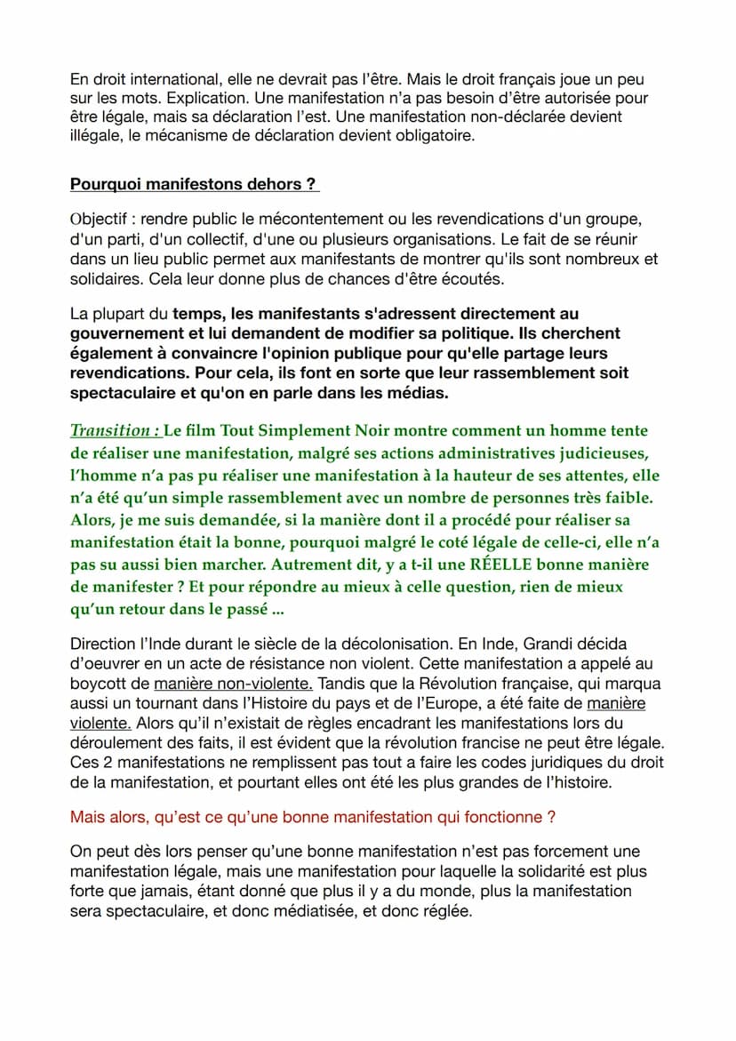 GRAND ORAL SES: l'engagement
politique
Y a-t-il une bonne manière de manifester ?
INTRODUCTION:
<< La liberté n'est pas l'absence d'engageme