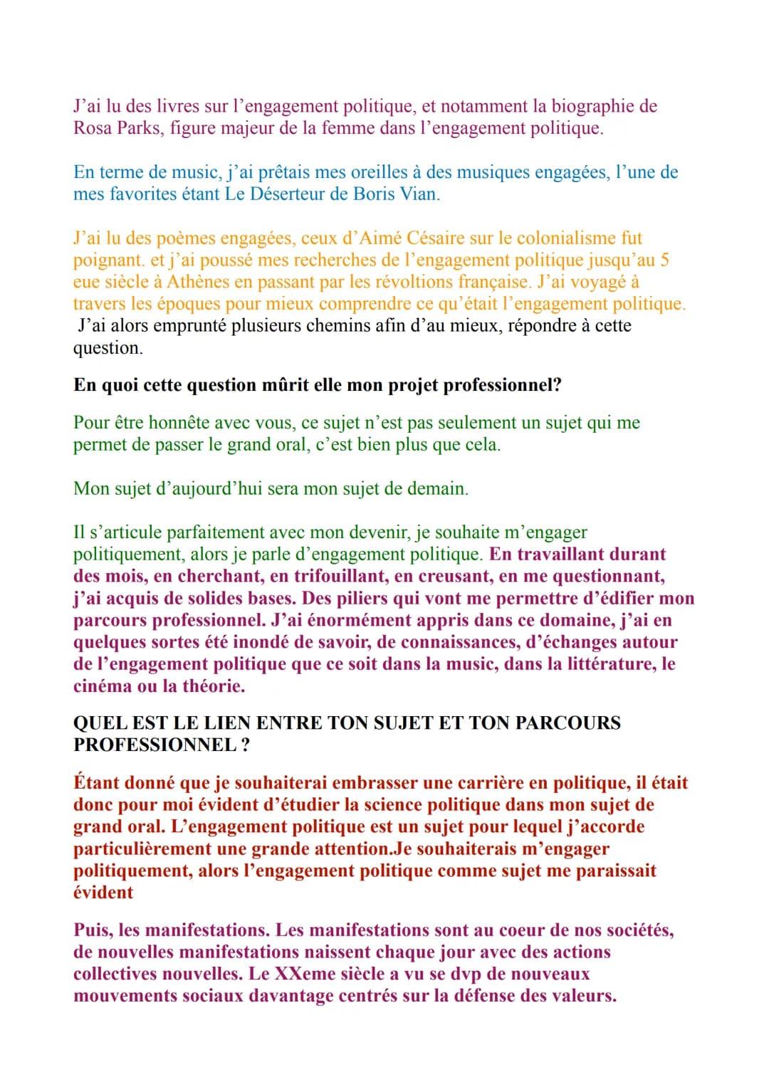 GRAND ORAL SES: l'engagement
politique
Y a-t-il une bonne manière de manifester ?
INTRODUCTION:
<< La liberté n'est pas l'absence d'engageme
