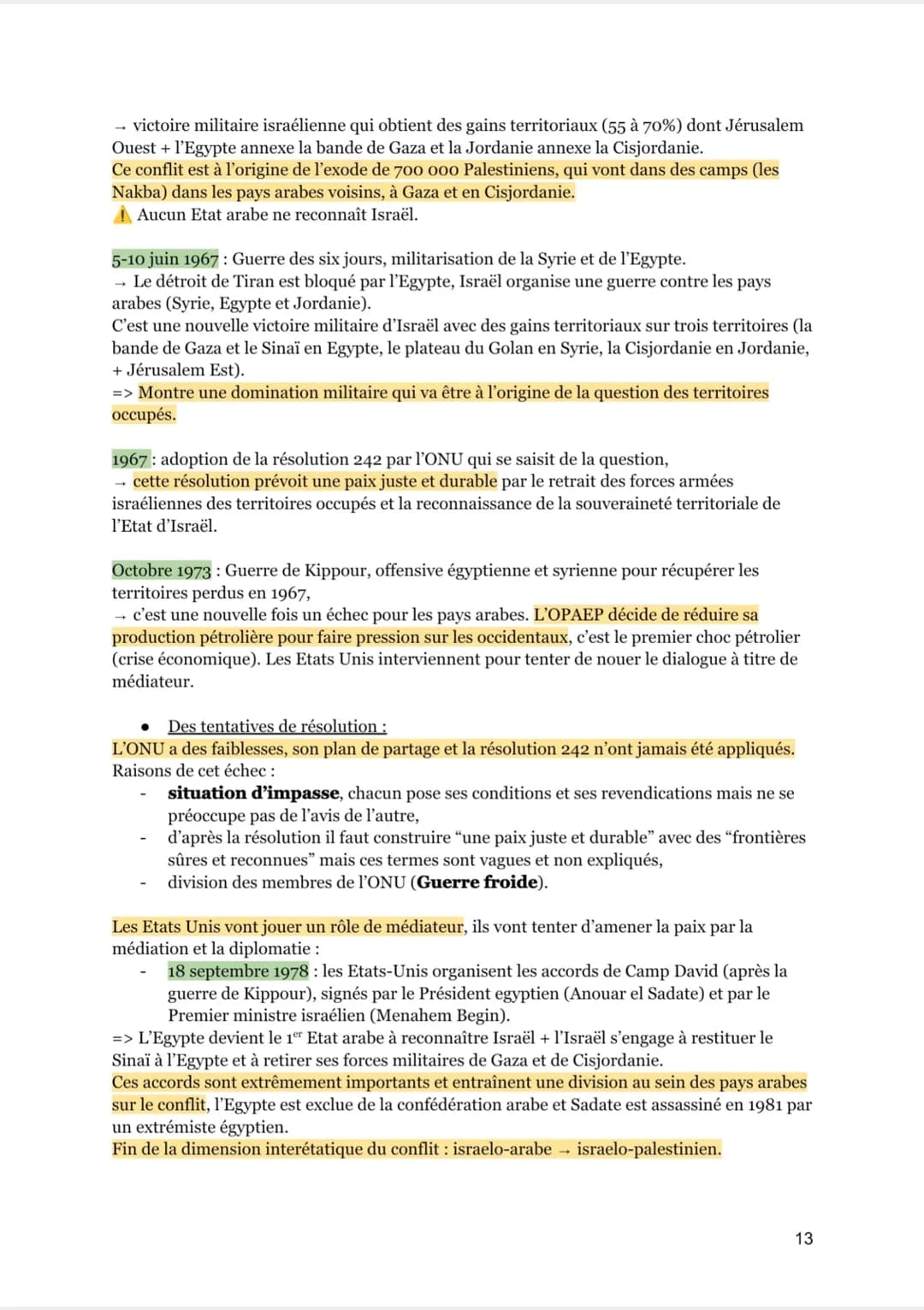 FAIRE LA GUERRE, FAIRE LA PAIX : FORMES DE CONFLITS ET MODES DE
RÉSOLUTION
AXE CONCLUSIF: le Moyen-Orient : conflits régionaux et tentatives