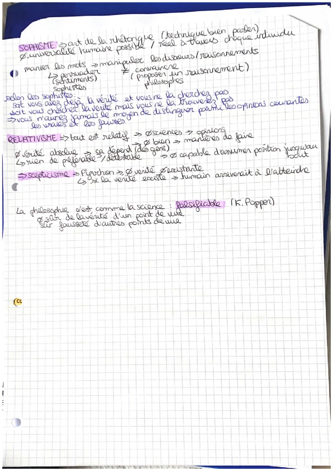 # La philosophie / la vérité

(concept idée abstraite générale,
résultat d'une operation de l'esprit qui isole,
de certaines réalités donnée