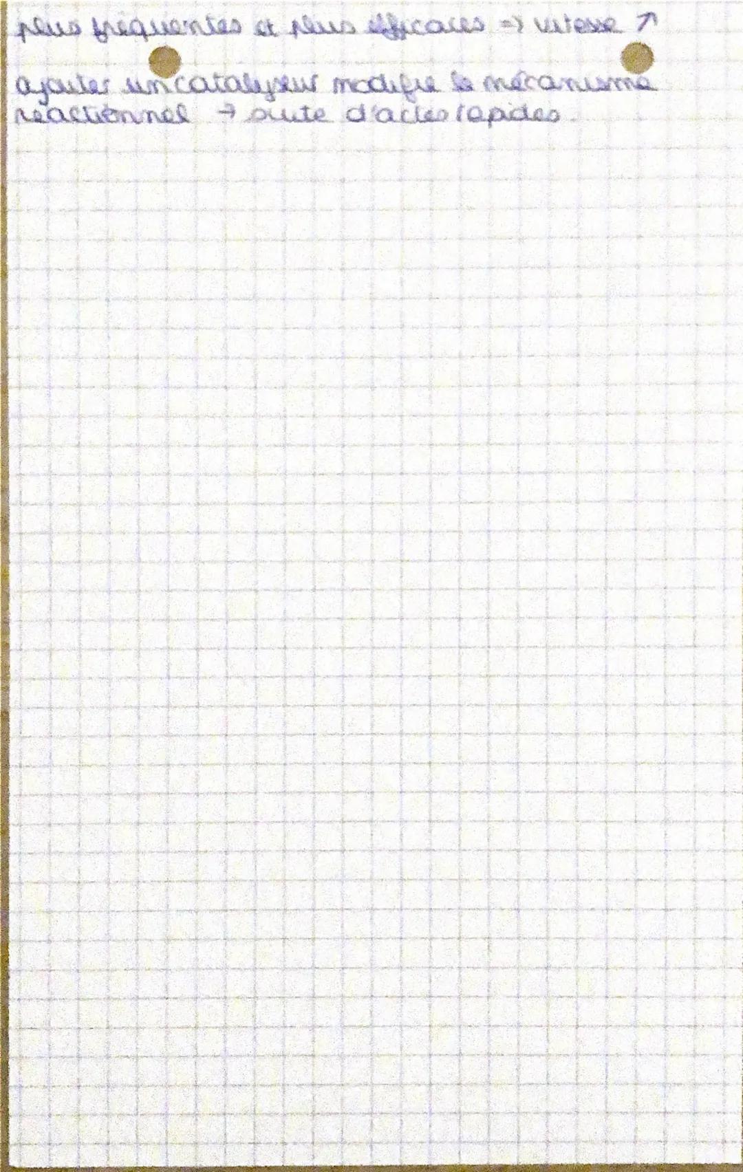 # Chapitre 5

de la cinétique d'une transformation chimique
et modélisat° microscopique

I) Loi de vitesse d'ordre 1
a) réaction d'ordre 1

