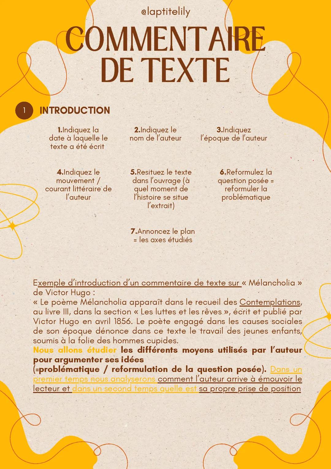 commentaire de texte