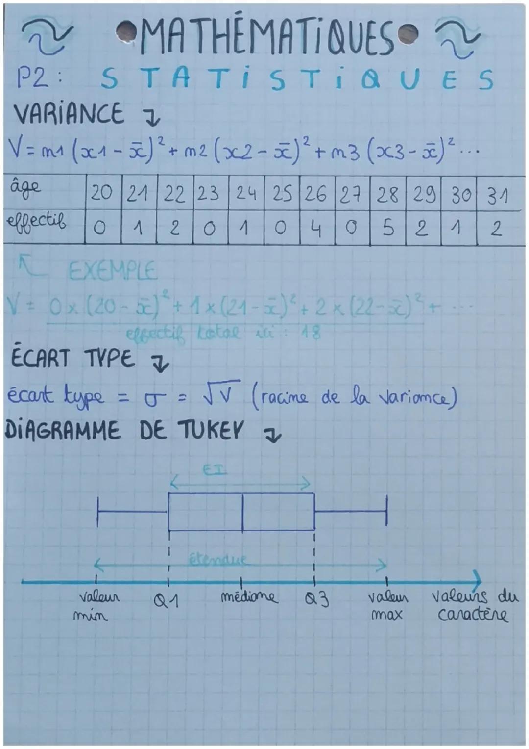 ~ MATHEMATIQUES
P1:
STATISTIQUES
N = effectif total population/caractère/mature
MÉDIANES →
Si N est impon → on trouve directement la valeu
S