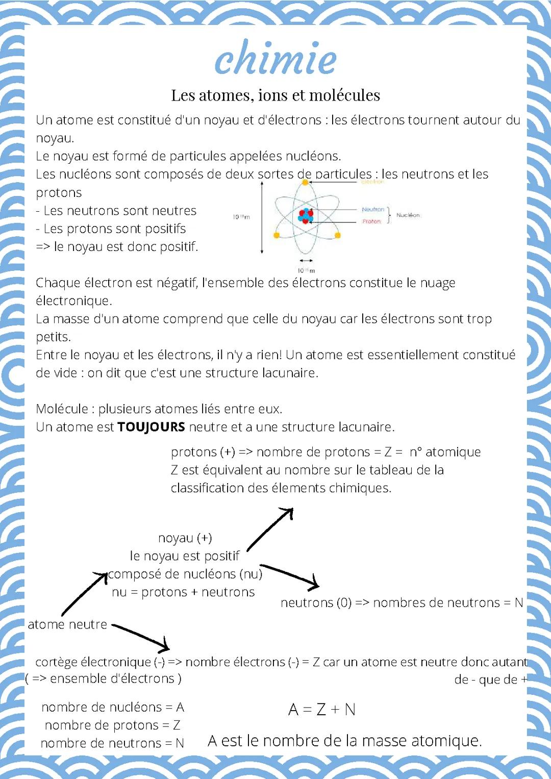 Découvre la Chimie : Atomes, Éléments et Ions