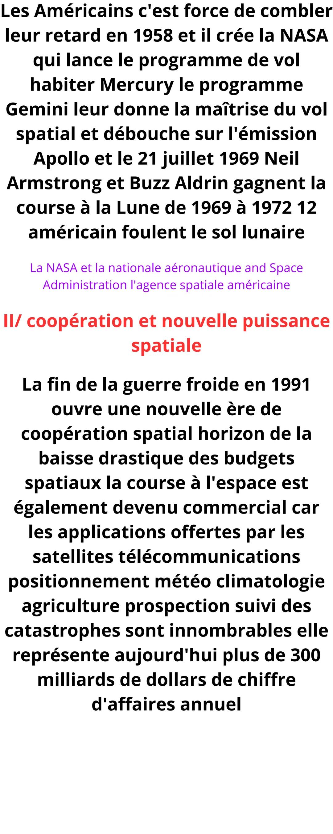 װװװװװד nnnnnn ח
| || || || ||
|| ||
i
i||||||||||
|| || || J'
La course à l'espace
En bref : la course à l'espace est
d'abord le fruit de la
