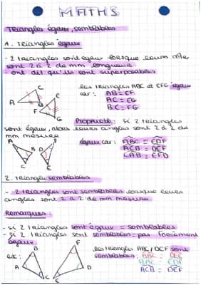 Know triangles égaux ,semblables  thumbnail