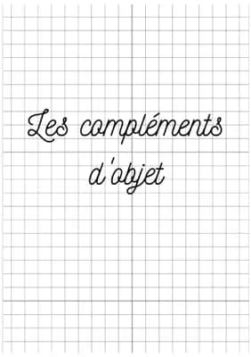 Know Les compléments d'objets  thumbnail
