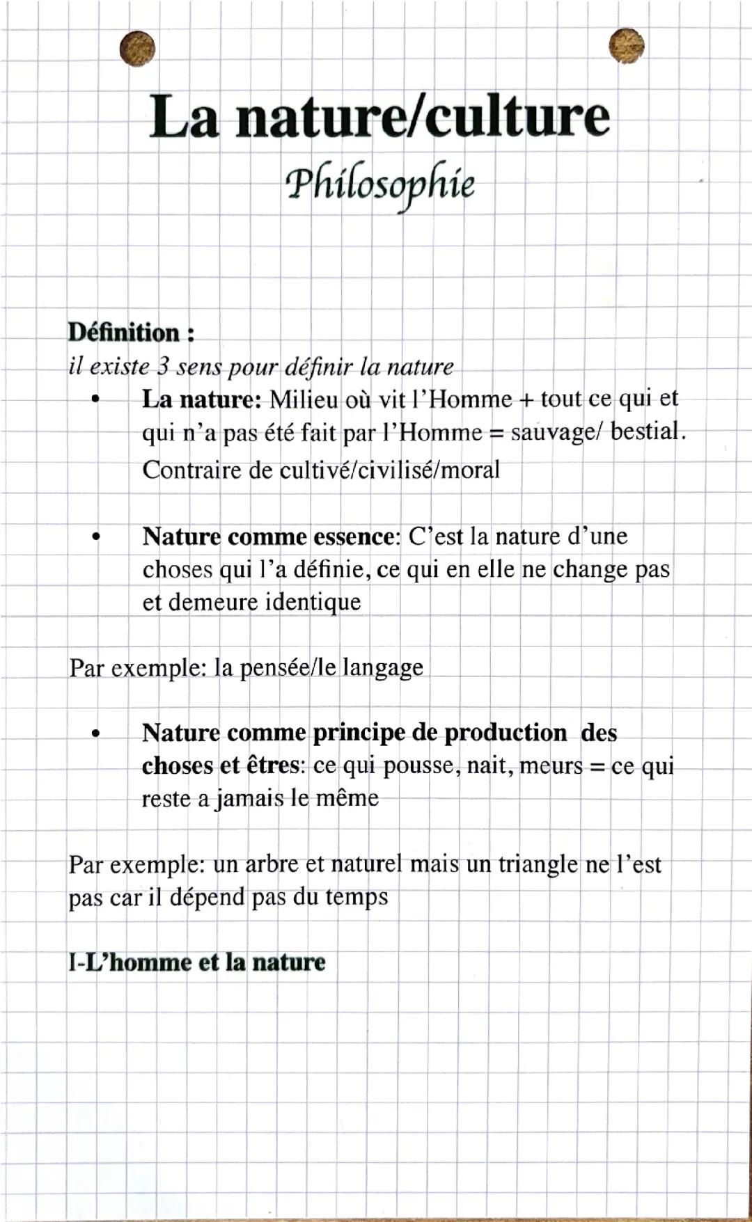 La nature et la culture 