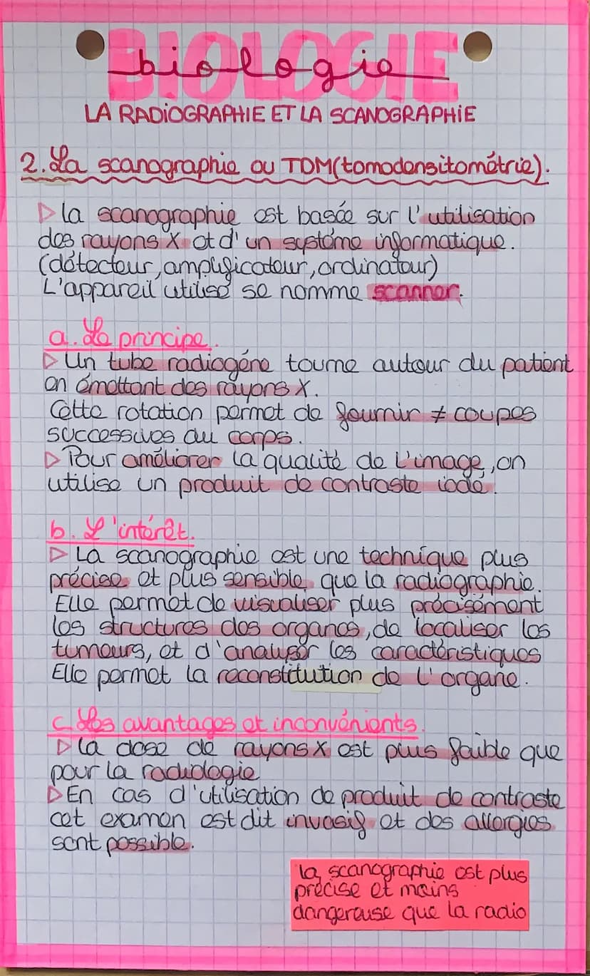 المنهملمنط•
LA RADIOGRAPHIE ET LA SCANOGRAPHIE
La radiographie et la scanographie sont doux
techniques d'imagerie médicale basée sur l'uti-
