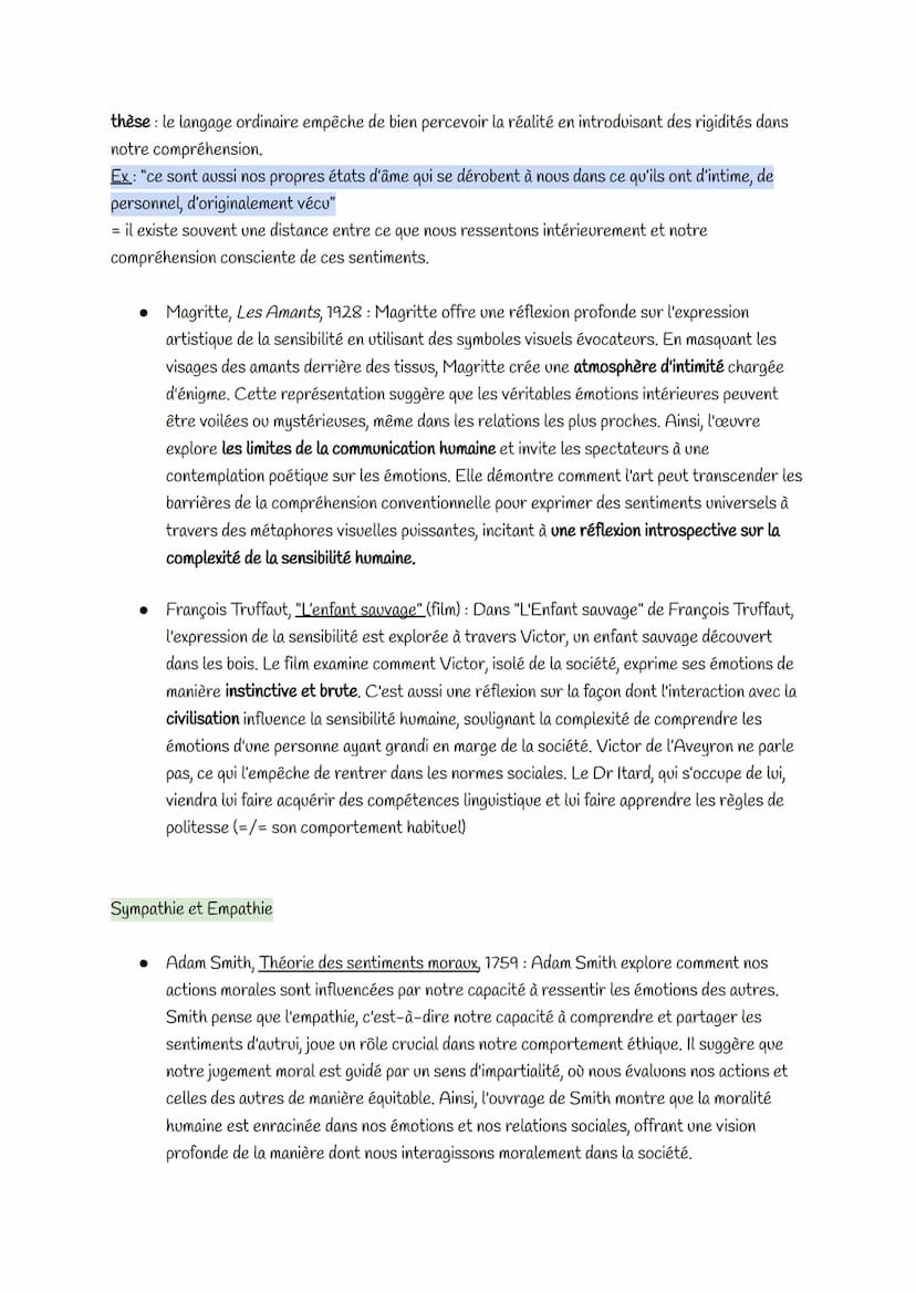 Les expressions de la sensibilité
Philosophie
Définitions:
Sensibilité :
•
propriété d'un être vivant, d'un organe, à réagir d'une façon adé