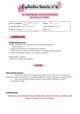 Know Explication linéaire "On ne badine pas avec l'amour"  thumbnail
