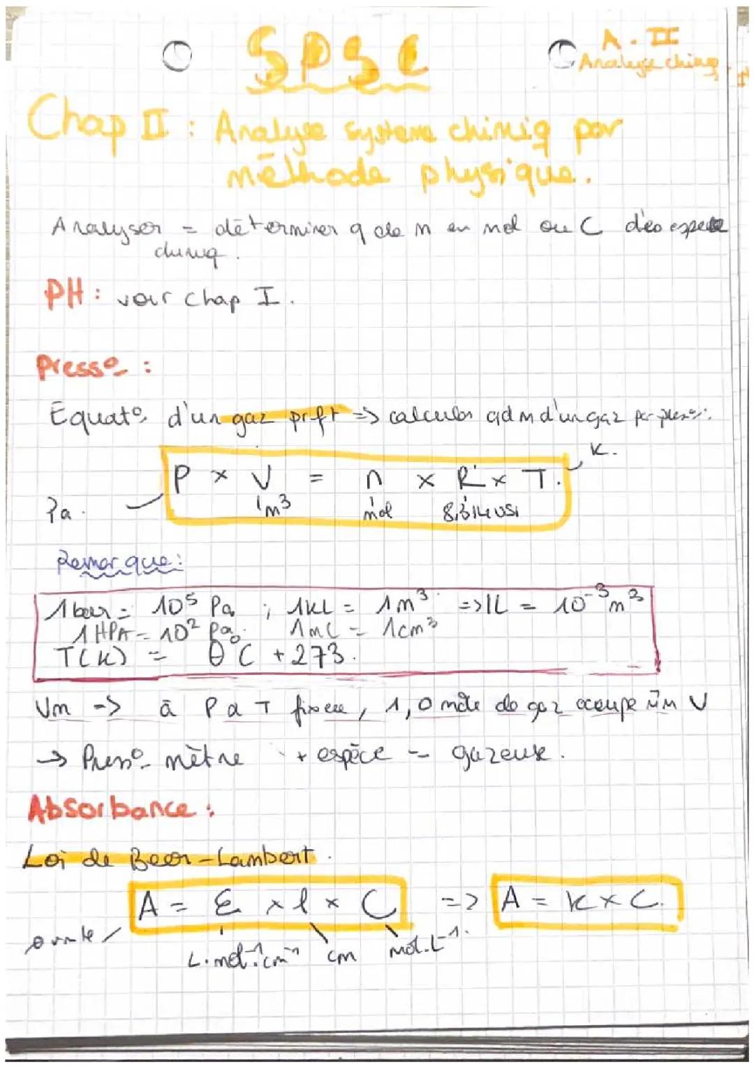 Analyse dun systeme chimique par méthode physique 